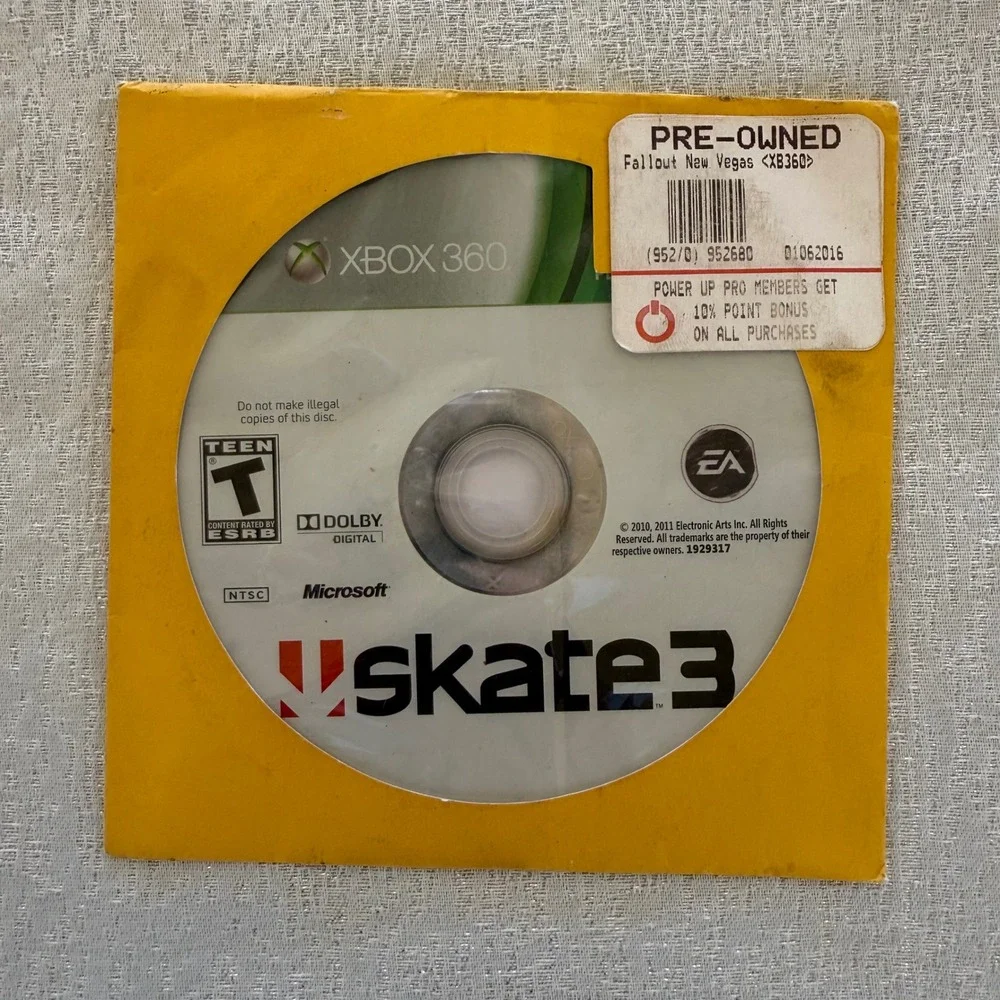 Skate 3 Xbox 360‎ Platinum Hits Disc Only Untested EA